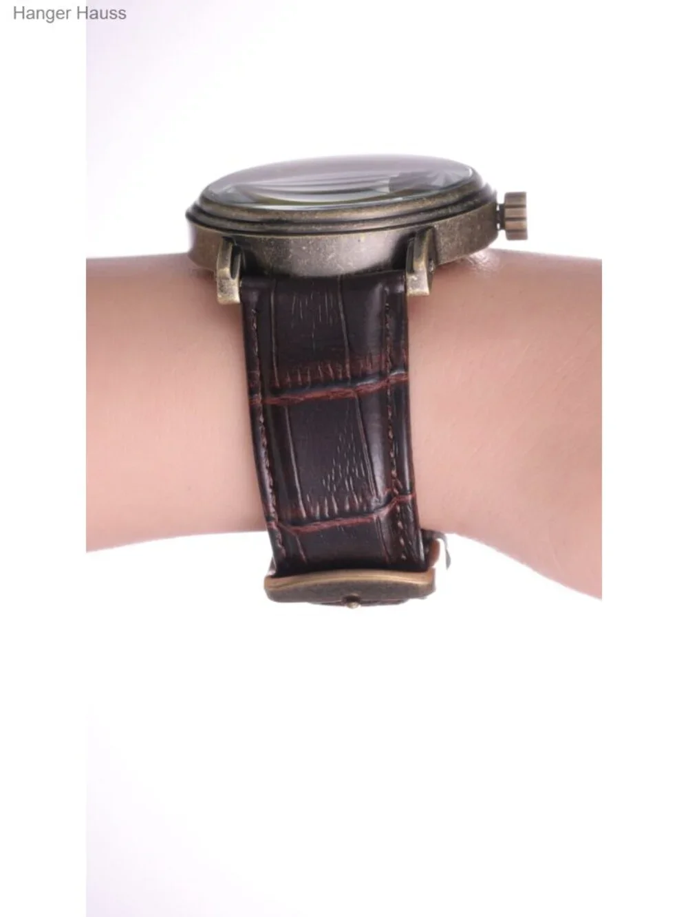 Goofy Vintage Disney Men's Wrist Watch Black Leather Strap Quartz